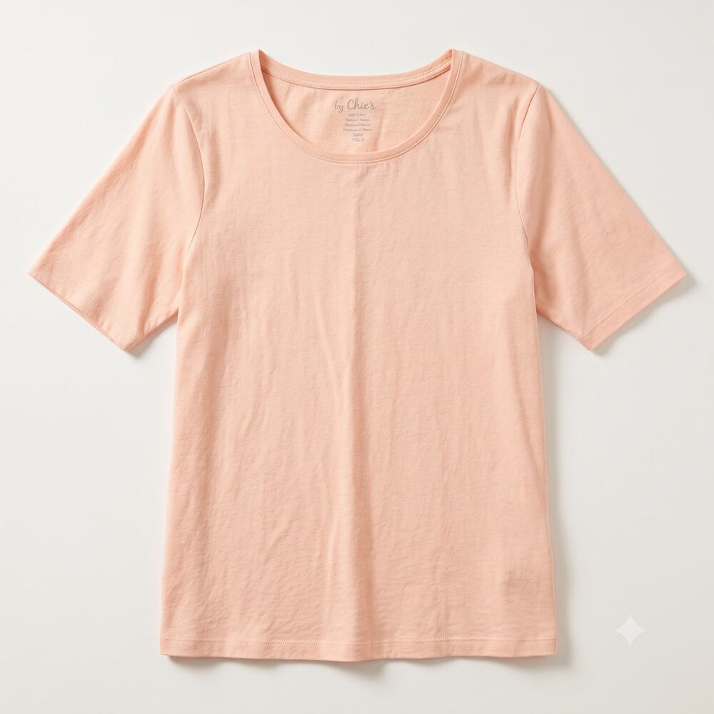 by Chicos Womens XL Minimalist Preppy‎ Modern Casual Staple Short Sleeve T-Shirt